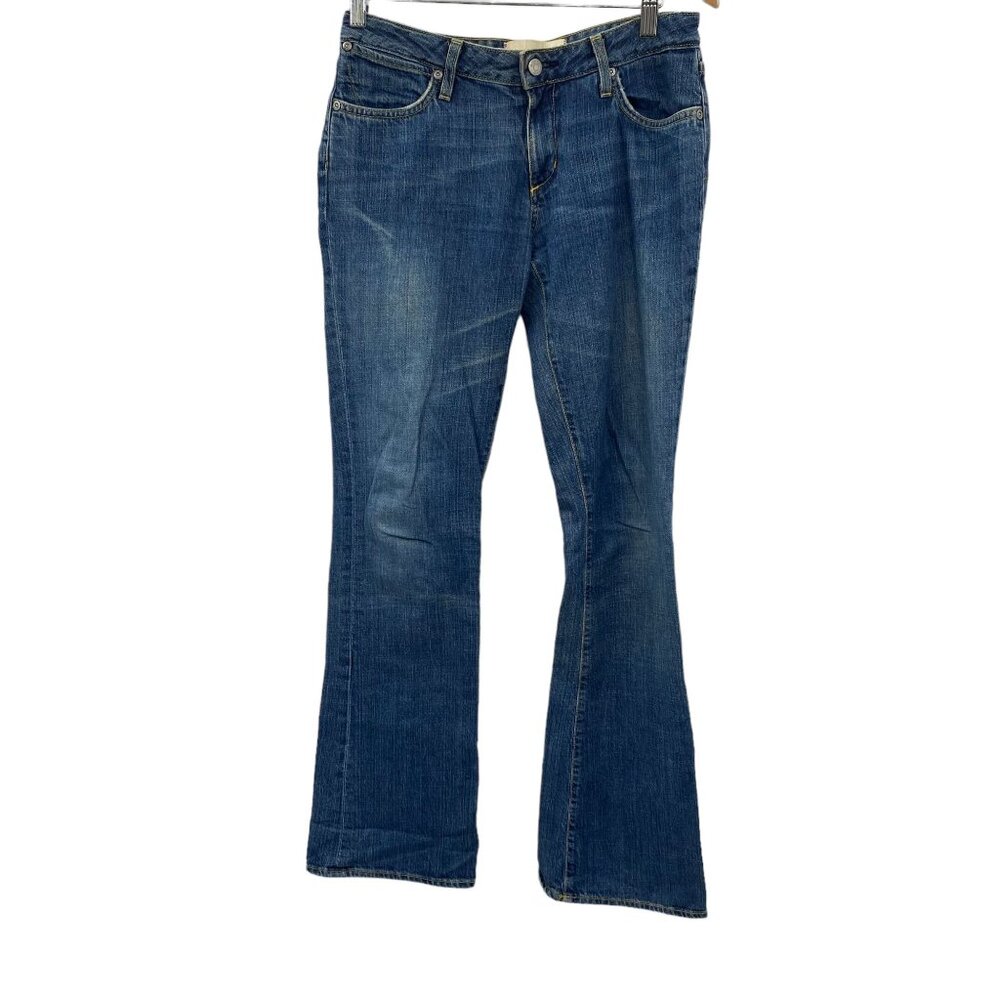 Paper Denim & Cloth Size 28 Distressed Hem Flared Denim Jeans